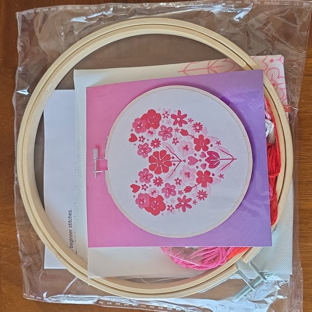 Heart Valentine's Embroidery Kit NEW